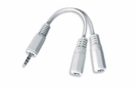 GEMBIRD Kabel rozdvojka jack 3,5mm na 2x3,5mm M/F, 10cm, audio