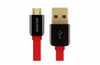 AVACOM MIC-40R kabel USB - Micro USB, 40cm, červená