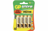 GP alkalická baterie 1,5V AA (LR6) Ultra 8ks  (6+2 ZDARMA)