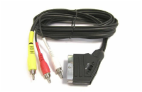 PremiumCord Kabel SCART - 3xCINCH M/M 1.5m in/out přepínač