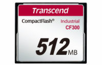 Transcend 512MB INDUSTRIAL CF300 CF CARD, high speed 300X paměťová karta (SLC)