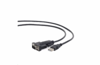CABLEXPERT Kabel adapter USB-serial 1,5m 9 pin (com), černý