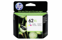 HP 62XL tříbarevná inkoustová náplň (C2P07AE)