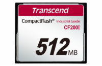 Transcend 512MB INDUSTRIAL TEMP CF200I CF CARD, paměťová karta (SLC)