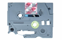 Brother - TZe-MPRG31 páska s červenými kachličkami / černá (12mm, 4m)