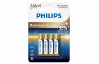 Philips baterie 4x AAA (1,5V), řada Premium Alkaline