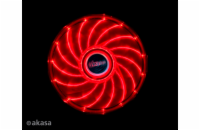 AKASA ventilátor Vegas 120x120x25mm, 1200RPM podsvícený, 15xLED, červený