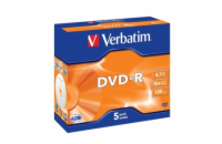 VERBATIM DVD-R(5-Pack)Jewel/MattSlvr/16x/4.7GB