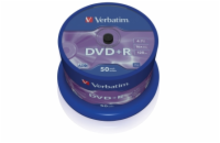 VERBATIM DVD+R(50-Pack),Spindl/MattSlvr/16x/4.7GB