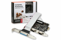 AXAGO,  PCEA-SP, PCI express karta, 2x RS232, 1x LPT, Full profile