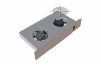 19" horiz.vent.j.2xVent.-220V/46W termost.2U černá