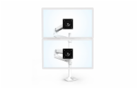 ERGOTRON LX Dual Stacking Arm, Tall Pole, stolní ramena pro 2 lcd. max. 40", flexibilní , bílé 