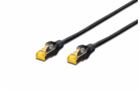 Digitus CAT 6A S-FTP patch cable, Cu, LSZH AWG 26/7, length 0.5 m, color black