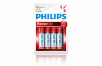 Philips baterie AA PowerLife, alkalická - 4ks