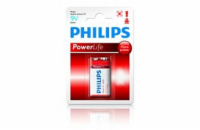 Philips baterie 9V PowerLife, alkalická - 1ks