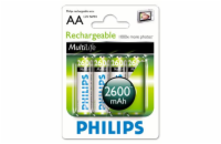 Philips baterie AA 2600mAh MultiLife, NiMh - 4ks