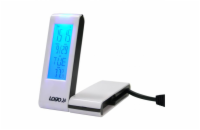 LOGO USB hub s podsvíceným displejem, hodiny, budík, časovač