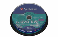 VERBATIM DVD-RW SERL 4,7GB, 4x, spindle 10 ks