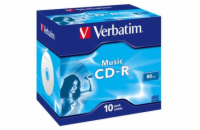 VERBATIM CD-R(10-pack)Audio/Live it!/Colour/Jewel/80Min