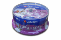 Verbatim DVD+R 8,5GB 8x, Double Layer, AZO, printable, cakebox, 25ks (43667)