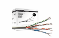 Digitus Instalační kabel CAT 5e U-UTP, 100 MHz Eca (PVC), AWG 24/1, papírová krabička 100 m, simplex, barva šedá