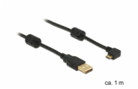 Delock kabel USB 2.0 A samec > USB micro B samec, pravoúhlý 270°, 1m