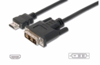 Digitus HDMI/A na DVI připojovací kabel, 2x stíněný, 2M , černý
