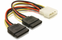 Delock Adaptér napájení z Molex 4-pin na 2x SATA 15-pin