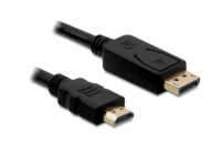 Delock kabel DisplayPort samec na HDMI samec, délka 2m