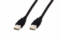 Digitus USB kabel A/samec na A/samec, černý, Měď, 1m