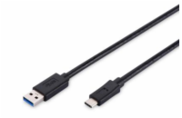 ASSMANN USB Type-C connection cable type C to A M/M 1.0m Super Speed bl