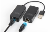 DIGITUS USB Extender, USB 2.0, pro použití s Cat5 / 5e / 6 (UTP, STP nebo SFT) kabelu až 50 m / 164 stop