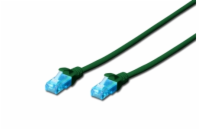 Digitus Ecoline Patch Cable, UTP, CAT 5e, AWG 26/7, zelený 2m, 1ks