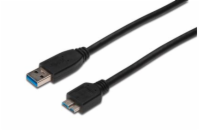 Digitus USB 3.0 kabel, USB A - Micro USB B, M / M, 0,25 m,UL, bl