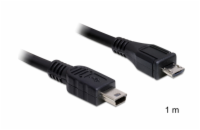 Delock Cable USB 2.0 micro-B male > USB mini male 1m