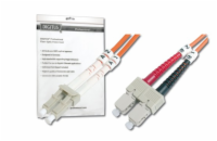 DIGITUS Fiber Optic Patch Cord, LC to SC, Multimode 50/125 µ, Duplex Length 2m  OM2
