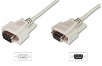 DIGITUS Datatransfer extension cable D-Sub9 M/F 2.0m serial molded be