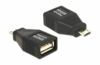 Delock Adapter USB micro-B samec > USB 2.0-A samice OTG, celý v pouzdru