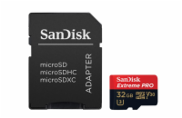 SanDisk Micro SDXC karta 32GB Extreme PRO (100MB/s, Class 10 UHS-I V30) + adaptér