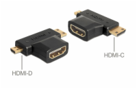 Delock adaptér HDMI-A samice > HDMI-C + HDMI-D samec