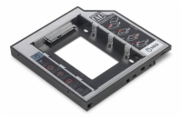Digitus Instalační rámeček SSD/HDD pro slot pro jednotky CD/DVD/Blu-ray, SATA až SATA III, instalační výška 12,7 mm