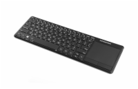 Modecom MC-TPK2 K-MC-TPK2-100-BL bezdrátová podsvícená multimediální klávesnice s touchpadem, tenký profil, US, USB nano 2,4GHz, černá