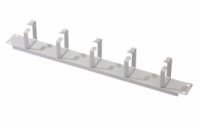 DIGITUS cable management panel 19inch 1U 5x rings 40x60mm grey RAL7035