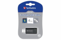 VERBATIM USB Flash Disk Store  n  Go PinStripe USB 4GB, černý