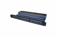 STP Patchpanel, Cat.6, 24-Port s vyvázáním