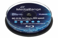 MediaRange BD-R 50GB 6x, spindle, 10ks (MR507) BLU-RAY Dual Layer spindl 10ks