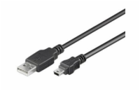 PremiumCord kabel USB 2.0, A-B mini, 5pinů, 0,5m