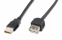 Digitus USB kabel prodlužovací A-A, 1.8m, černý