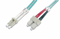 DIGITUS Fiber Optic Patch Cord LC to SC Multimode 50/125m Duplex Length 1m Class OM3