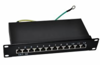 Patch panel 10“ STP Cat5e 12 portů